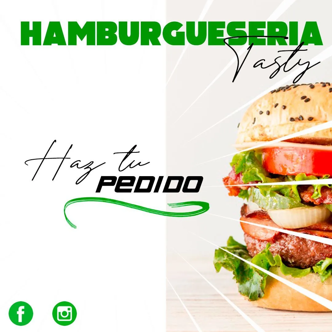 Cartel hamburguesería Tasty