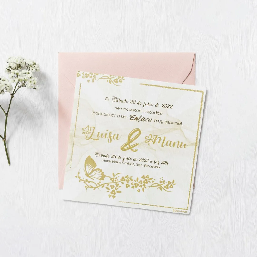 Invitación boda Luisa y Manu