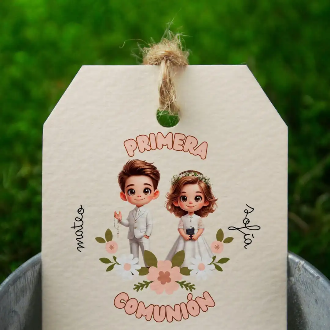 Invitación comunión Mateo y Sofía