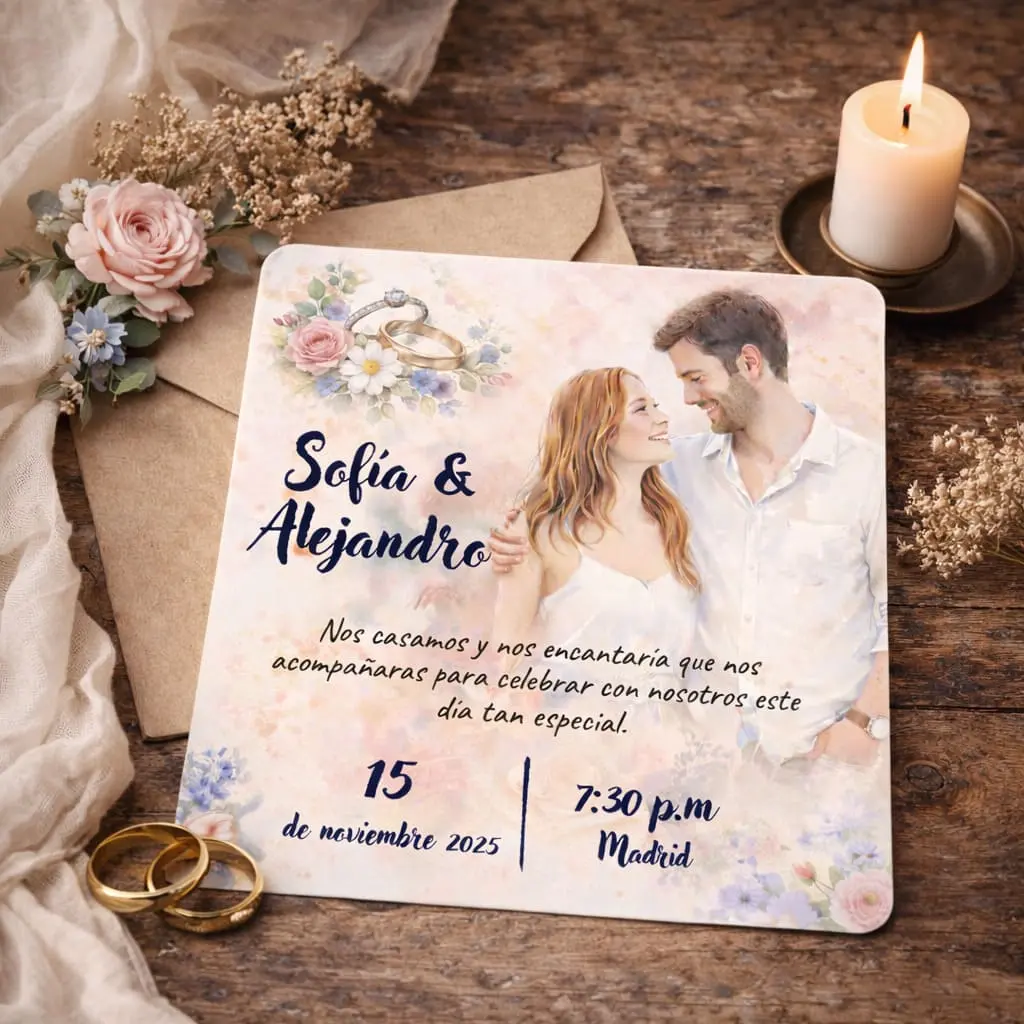 Invitación boda Sofía & Alejandro