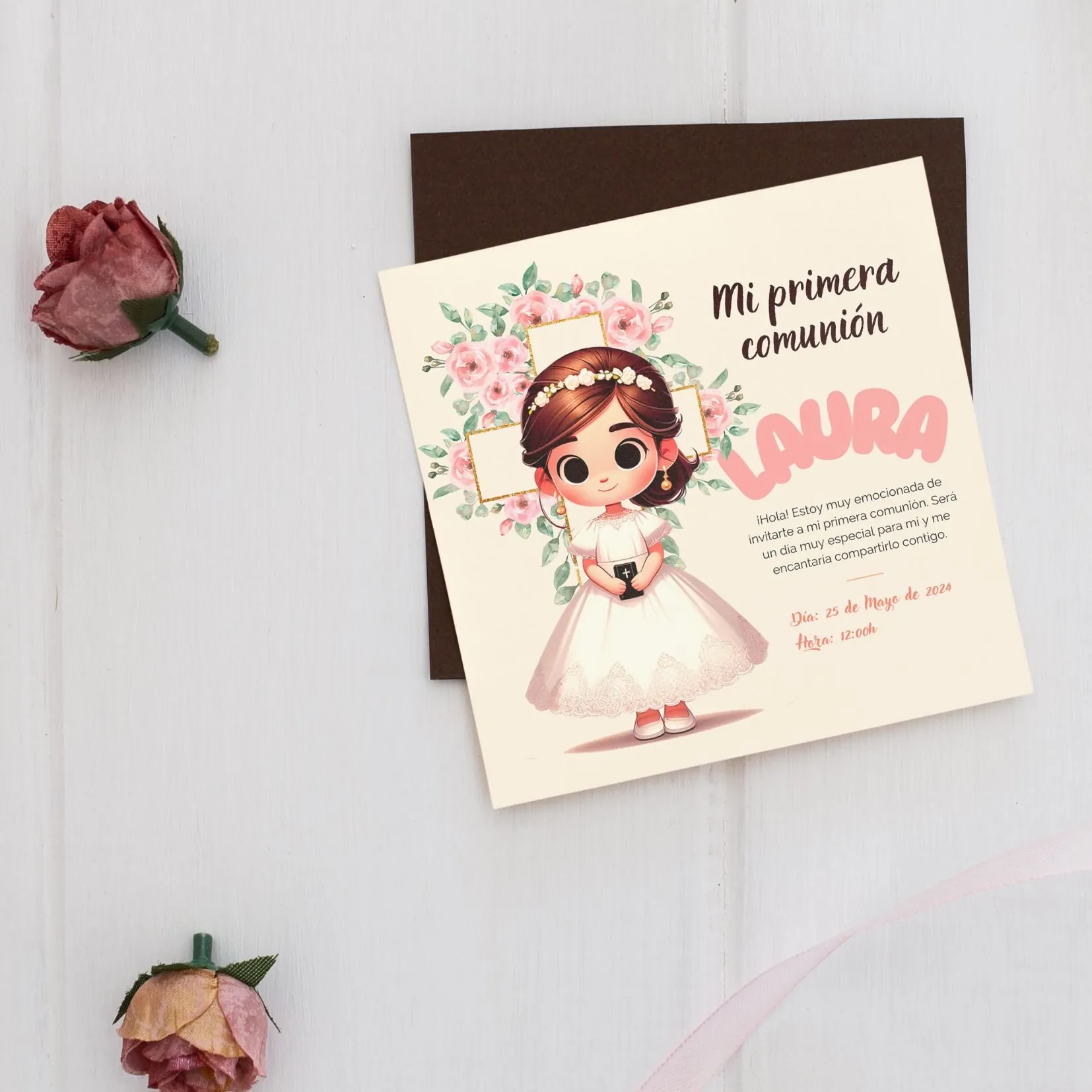 Invitación comunión Laura