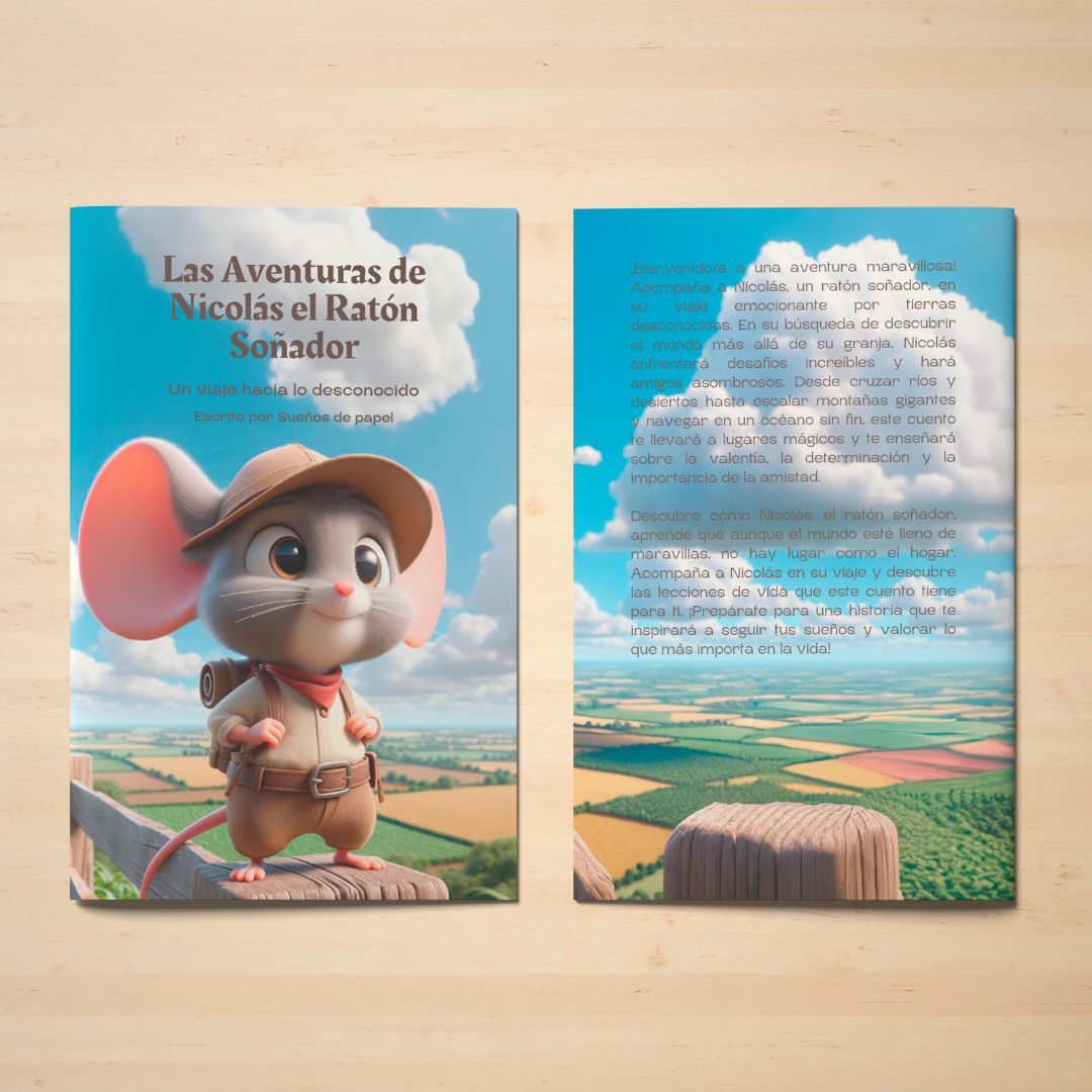 Libro infantil “Las aventuras de Nicolás el ratón soñador”