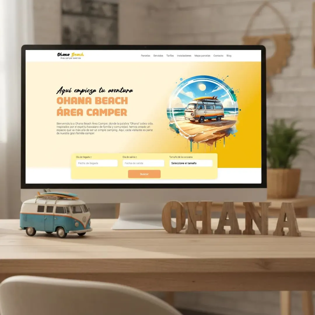 Sitio web Ohana Beach Tavernes